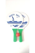 deniz sport Beach Ball Tahta Raket Iki Adet Raket Bir Adet Top - 2