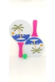 deniz sport Beach Ball Tahta Raket Iki Adet Raket Bir Adet Top - 2