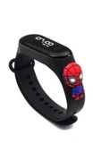 admay Örümcek Adam Spiderman Figürlü Dijital Led Çocuk Saati Dokunmatik Ekranlı Su Geçirmez - 1