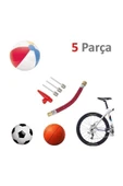 deniz sport 5 Parça Bisiklet Lastiği Şişirme- Pompa Hortumu- Top Iğnesi Ucu Seti - 2