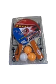 REMEGE Aparatlı Masa Tenisi Raketi / 2 Raket + 3 Top + File + Masaya Takma Aparatı - 2