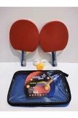DOUBLE W SPORT Çantalı Masa Tenis Seti 2 Raket +3 Top - 1