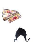 deniz sport 1 Adet Siyah Bone Eşarp Bonesi Tesettür Bone - 2