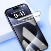 İphone 17 Pro Uyumlu Ön Body Ultra Ekran Koruyucu Şeffaf  Nano Jelatin - 5