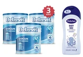 Bebevit 4 Bebek Devam Sütü 400 gr 3 ADET+Bübchen Bebek Yikama Banyo Köpüğü Kamille Sensitive 1000Ml - 1