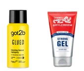 Schwarzkop Got2B Glued Seyahat Saç Spreyi 100ML+Brylcreem Saç Şekillendirici Strong Tüp Jöle 150Ml - 1