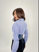 6963 GÖMLEK-MAVİ BEYAZ ÇİZGİLİ thumbnail 5