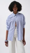 Çizgili Basic Gömlek thumbnail 1