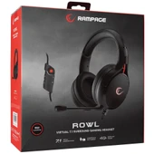 Rampage RM-K57 ROWL Kırmızı Led USB 7.1 Surround Mikrofonlu Oyuncu Kulaklığı Rampage - 8
