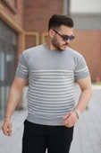 Erkek çizgi Desenli Bisiklet Yaka Kısa Kollu T-sihrt thumbnail 1