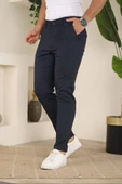 Erkek Casual Slim Fit Cord Desenli Kumaş Pantolon thumbnail 1