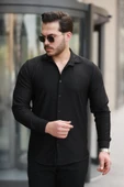 Erkek Fitilli Uzun Kollu Gömlek - 1
