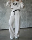 Kadın Uzun Kollu Nope Baskılı Beli Ribanalı Ikili Takım thumbnail 4