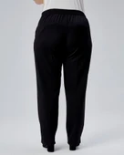 Dekorati̇f Düğmeli̇ Arka Bel Lasti̇kli̇ Büyük Beden Pantolon - 2