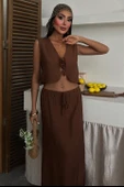 Yelek Önden Bağlamalı Uzun Etekli Takım 10192 - 2