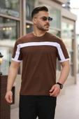 Erkek şerit Detaylı Kısa Kollu T-shirt thumbnail 1