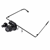 Gözlük Model 20x16mm Optik Lens Led Işık Monoküler Büyüteç - 3