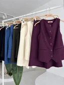 Midi Şortlu Ve Yelekli Viscon Takım 10167 thumbnail 10