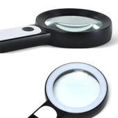 30x 12ışıklı Büyüteç Taşınabilir Çıft Katmanlı Optik Cam Okuma Büyüteç 229018 - 6