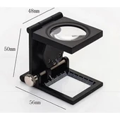 28x28 Mm Katlanır Sayaçlı Metal Lüp, 2 Led Işıklı Büyüteç Tekstil Th9005a - 2