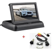 KARE KATLANIR EKRAN+KAMERA 4.3 İNÇ PMX+ARAÇ PARK SENSÖRÜ 22MM SİYAH PMX SESLİ thumbnail 3