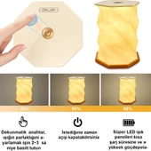 Taşınabilir Dekoratif Katlanabilir Dokunmatik LED Masa Lambası  USB Şarjlı - 2