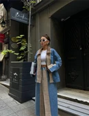 CHANEL GARNİLİ KOT MONT - Bej - 3