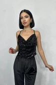 Siyah Askılı Degaje Bluz thumbnail 1
