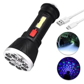 Powermaster CL-W09 9+1 Ledli + Disko Toplu Şarjlı El Feneri - 1