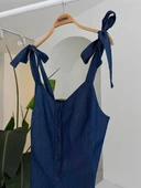 Tensel Denim Kumaşlı Mini Tulum 1363 thumbnail 10