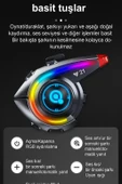 Y21 Bluetooth Motosiklet Kask Kulaklığı  Renkli LED Işıklı, İnterkom Destekli, Yüksek Ses Kalites - 4