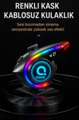 Y21 Bluetooth Motosiklet Kask Kulaklığı  Renkli LED Işıklı, İnterkom Destekli, Yüksek Ses Kalites - 3