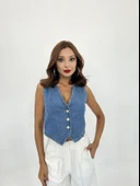 6887 KOT YELEK-MAVİ - 5