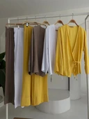 Kruvaze Model Klasik Pantolonlu Çupra Keten Takım 10191 thumbnail 12