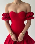 Peyda Straplez Elbise thumbnail 8