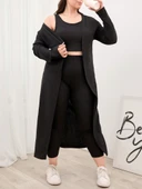 Kadın Uzun Kollu Hırka Atlet Ve Eşofman Yün Viskon üçlü Takım thumbnail 2