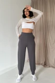 Füme Pensli Lastik Detaylı Pantolon thumbnail 1