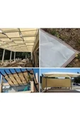 --KREM--2x8mt Gölgelik File %95 Lik Gölgelik Kumaş Kolonlu Kuş Gözlü Çit Brandası - 3