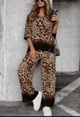 Kadın Dalgıç Kumaş Leopar Desenli Fermuar Detaylı Ikili Tamım thumbnail 1