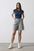 Cargo Cepli Şort - Gri thumbnail 2