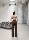 Yüksek Bel Straight Fit Palazzo Pantolon thumbnail 2
