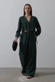 Önü Bağlamalı Crop Takım - Yeşil thumbnail 2