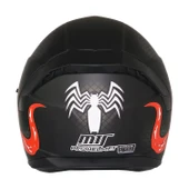 MTS M-910 STARLİNE MAT SİYAH-KIRMIZI GÜNEŞ VİZÖRLÜ KASK (SİYAH CAMLI) thumbnail 2