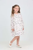 Toontoy Kız Çocuk Çiçekli Volanlı Elbise - 8