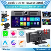 Kayıtlı 2 Kameralı Android 13 WIFI GPS 4G Uzaktan izlemeli 4 GB + 64 GB Carplay 512 GB Destekli Tak Kullan Kamera Seti - 1