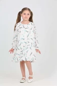 Toontoy Kız Çocuk Çiçekli Volanlı Elbise - 2