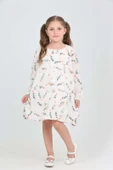 Toontoy Kız Çocuk Çiçekli Volanlı Elbise - 10