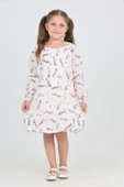 Toontoy Kız Çocuk Çiçekli Volanlı Elbise - 6