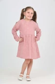 Toontoy Kız Çocuk Çiçek Nakışlı Elbise - 8