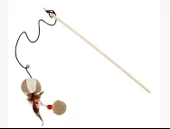 Top Figürlü Tahta Saplı Kedi Oltası 40 cm thumbnail 1